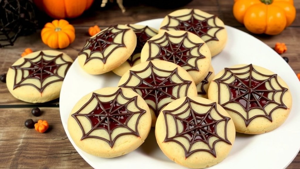 Spiderweb Linzer Cookies (Jam Center)