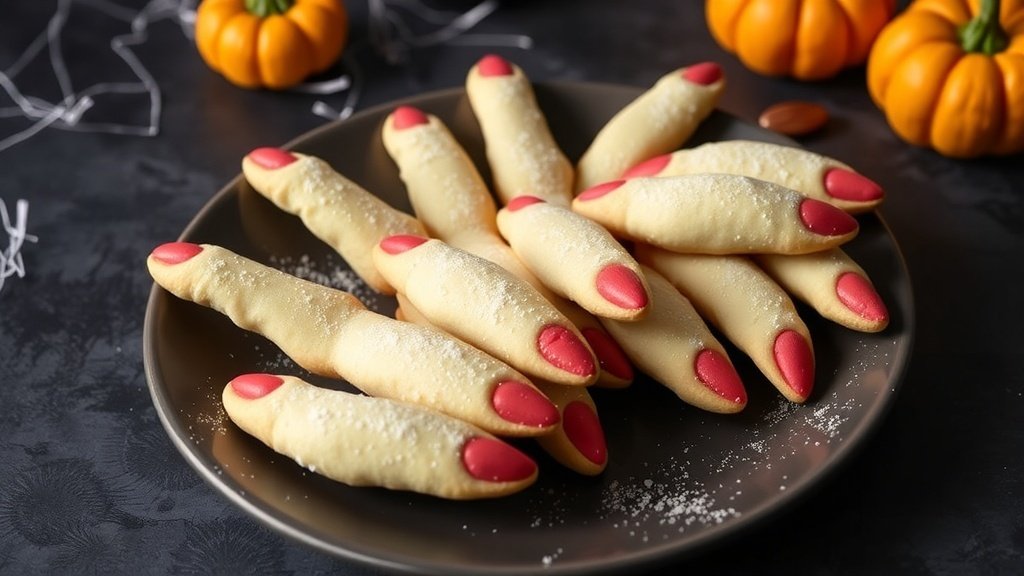 Creepy Witch Finger Shortbread Cookies