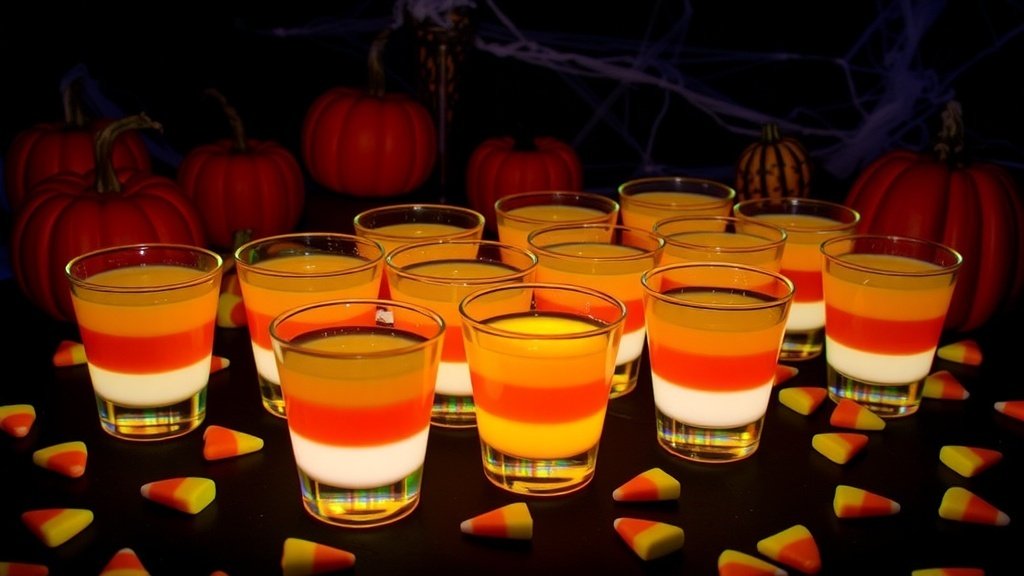 Candy Corn Glow Shots