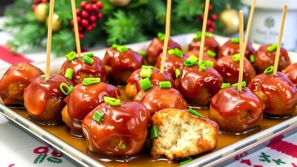 Honey Garlic Cocktail Meatballs