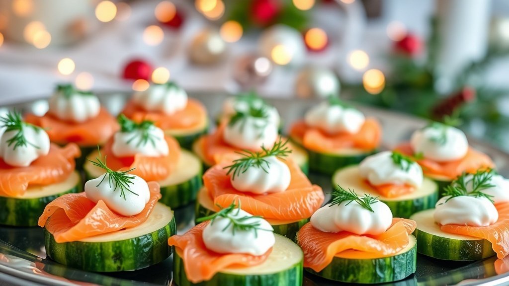 Smoked Salmon Cucumber Rounds