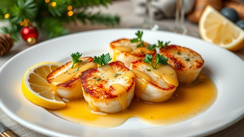 Seared Scallops with Lemon Butter