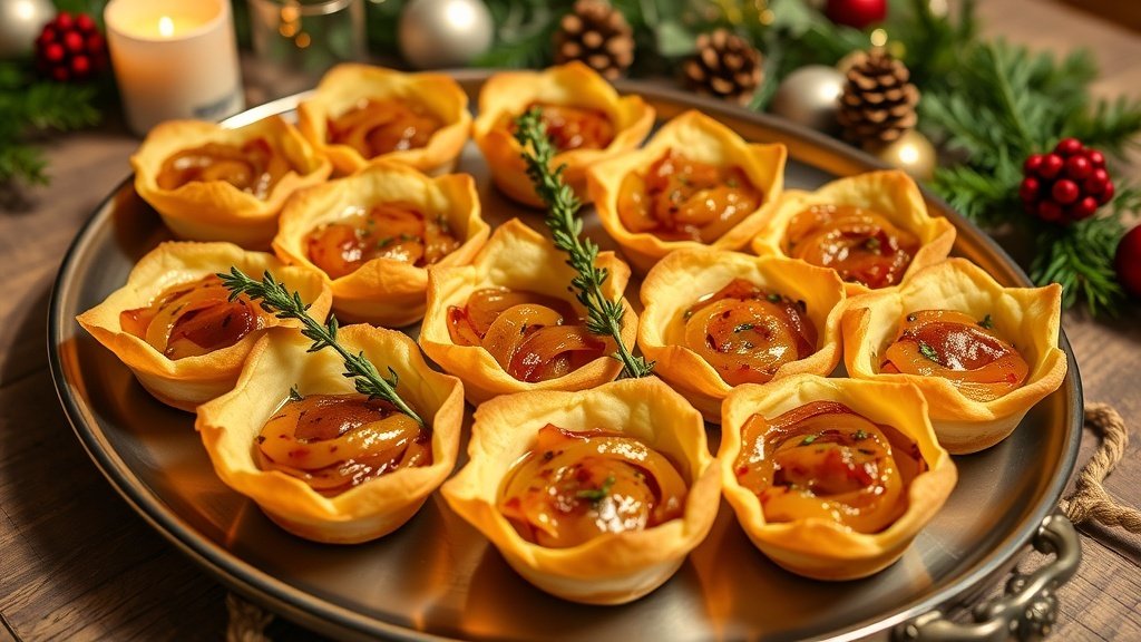 Caramelized Onion and Gruyère Tartlets