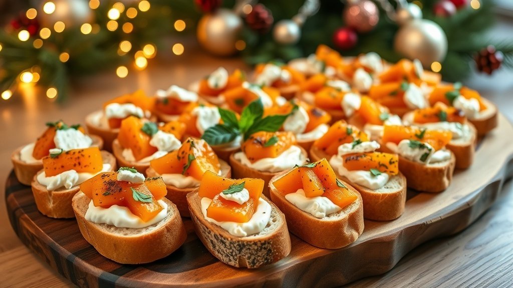 Roasted Butternut Squash Bruschetta