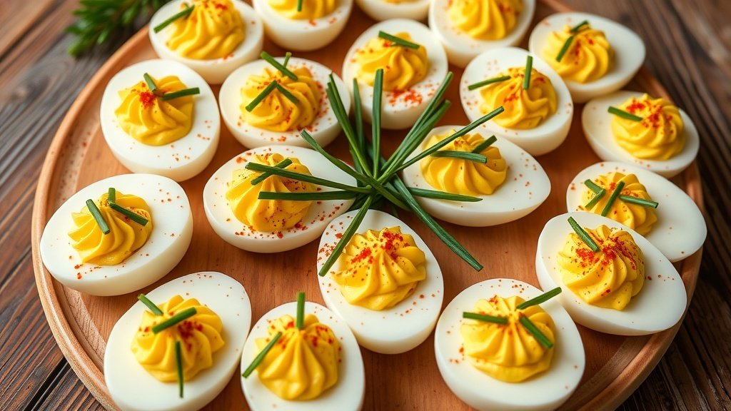Deviled Eggs with Smoked Paprika and Chives