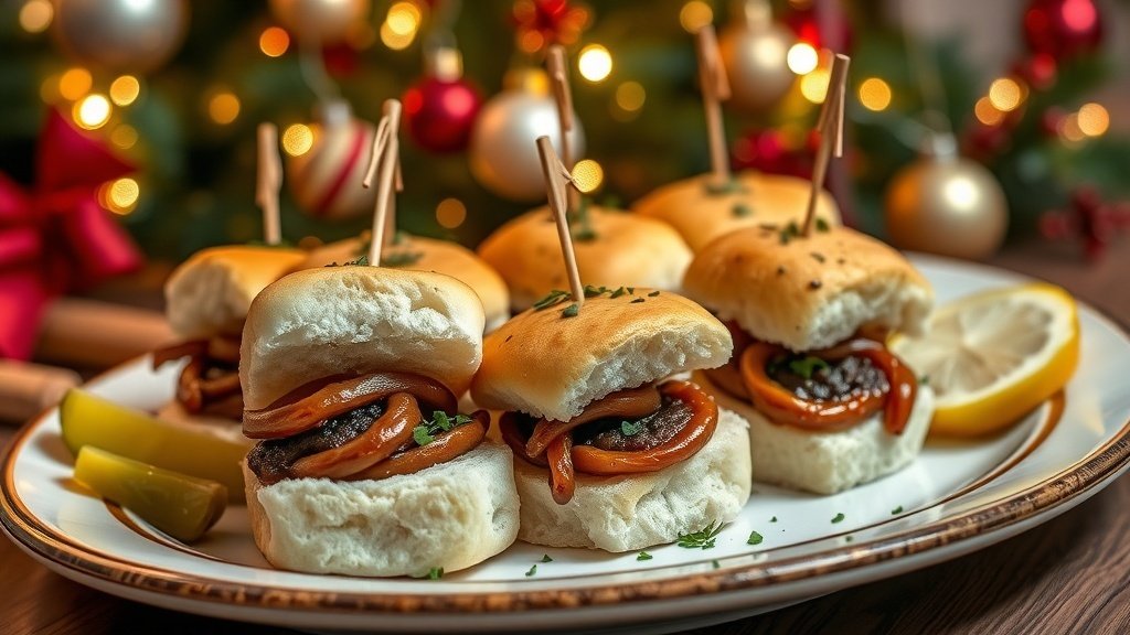 Mini Beef Sliders with Caramelized Onions