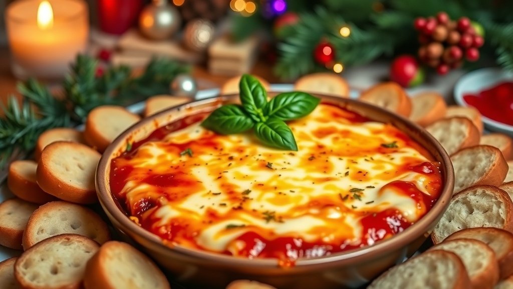 Baked Goat Cheese Marinara Dip