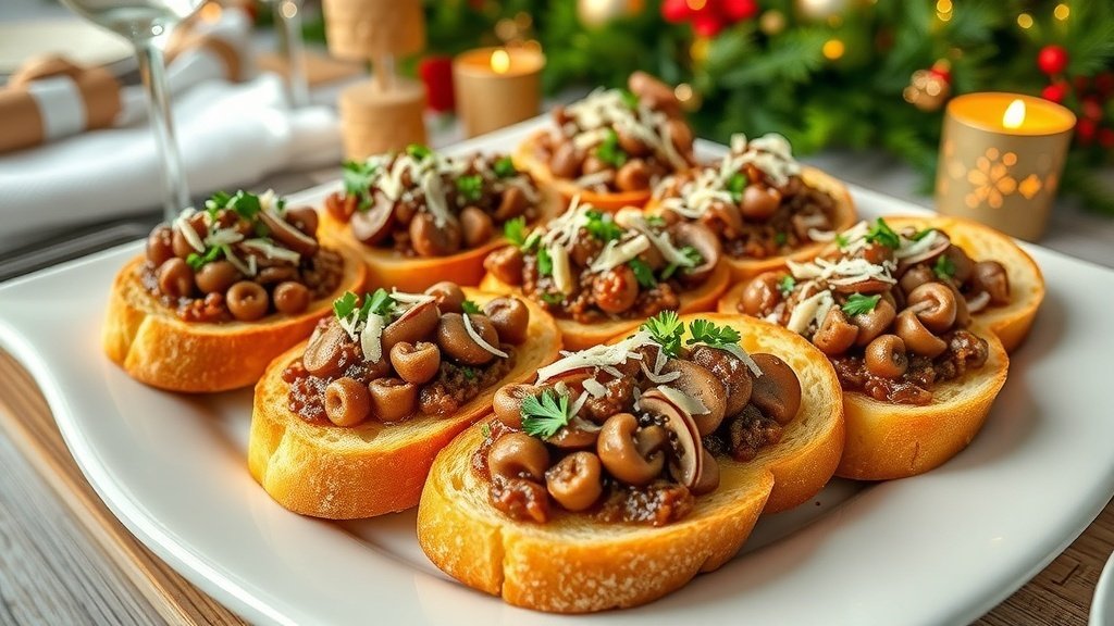 Mushroom Ragù on Toasted Baguette