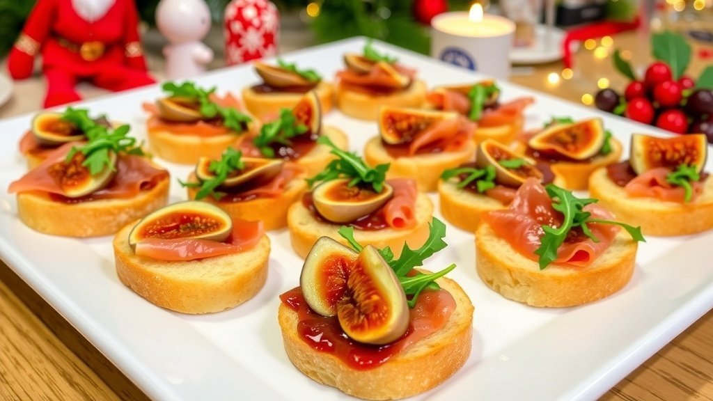 Fig Jam and Prosciutto Crostini