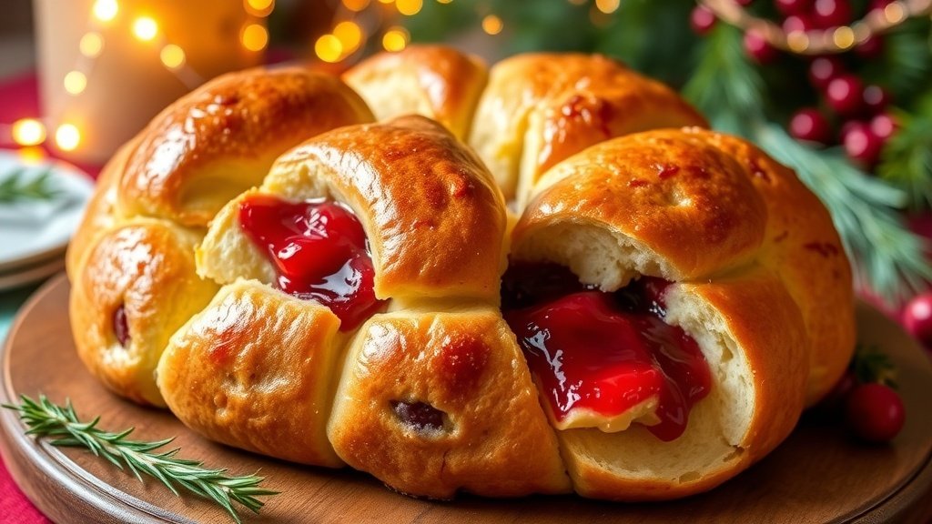 Cranberry Brie Pull-Apart Bread