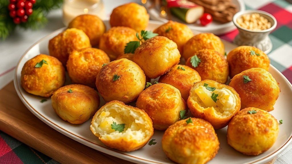 Cheesy Garlic Mashed Potato Croquettes