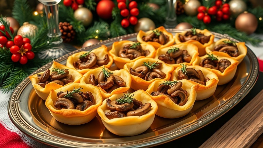 Roasted Mushroom Tartlets with Thyme