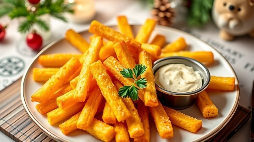 Crispy Polenta Fries with Parmesan Dip