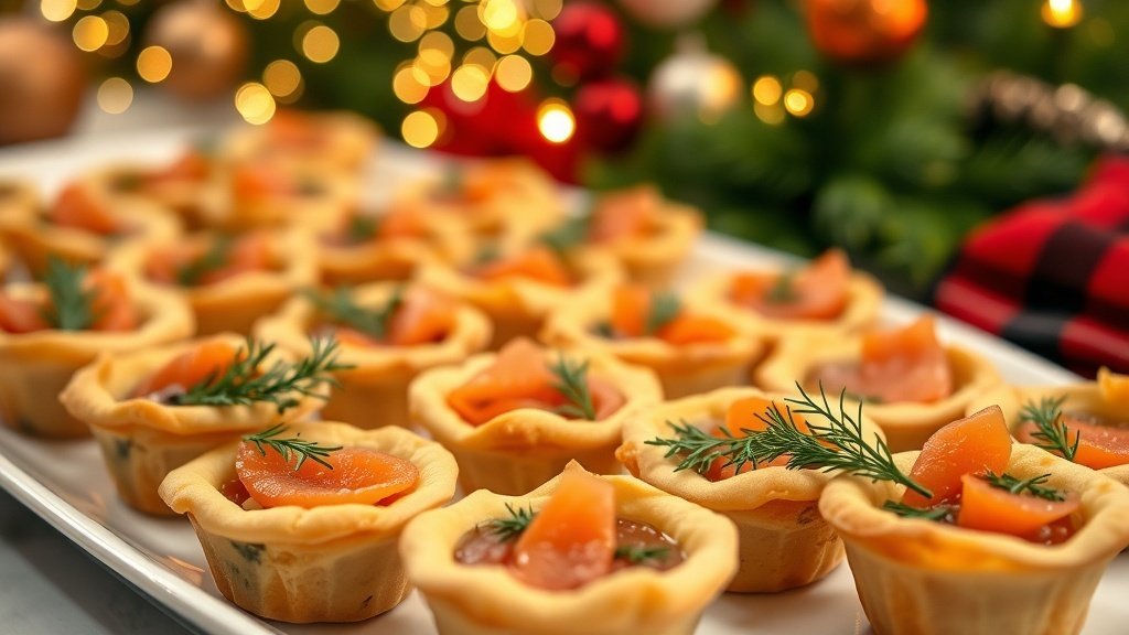 Smoked Salmon and Dill Mini Quiches