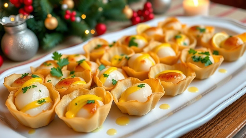 Baked Scallops in Garlic Butter Cups