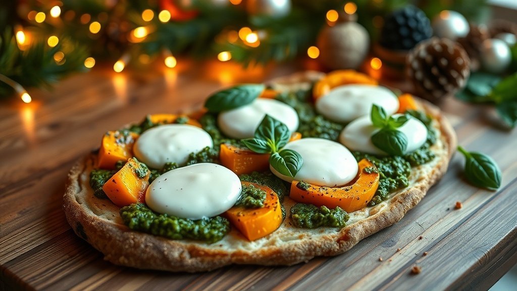 Butternut Squash and Pesto Flatbread