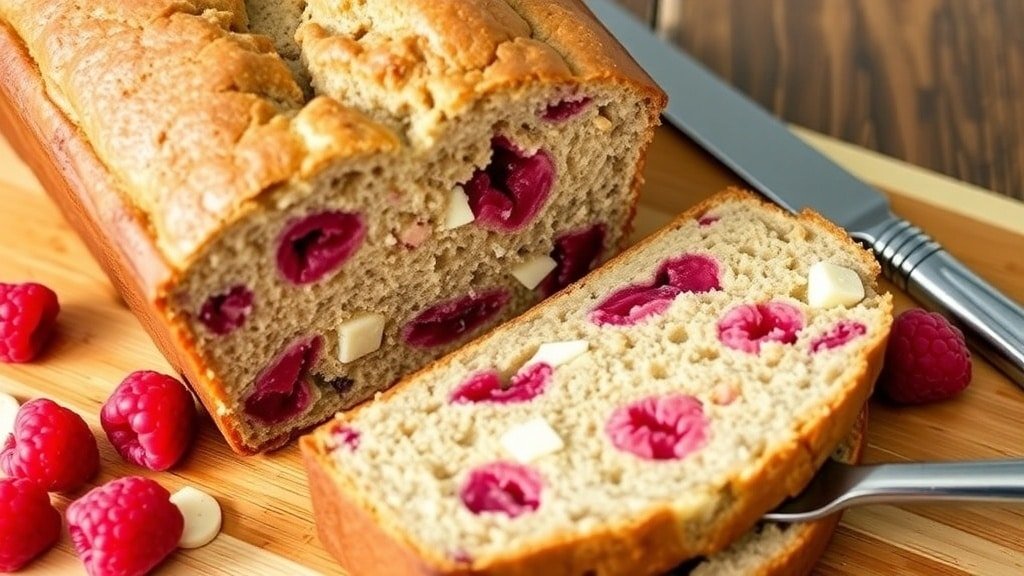 Raspberry White Chocolate Banana Bread