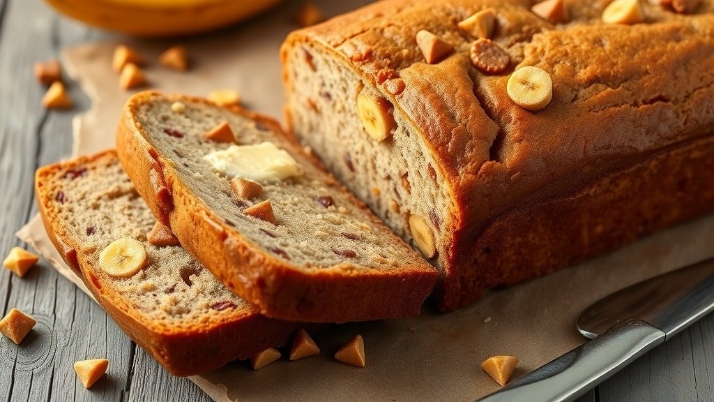 Banana Bread with Toffee Bits