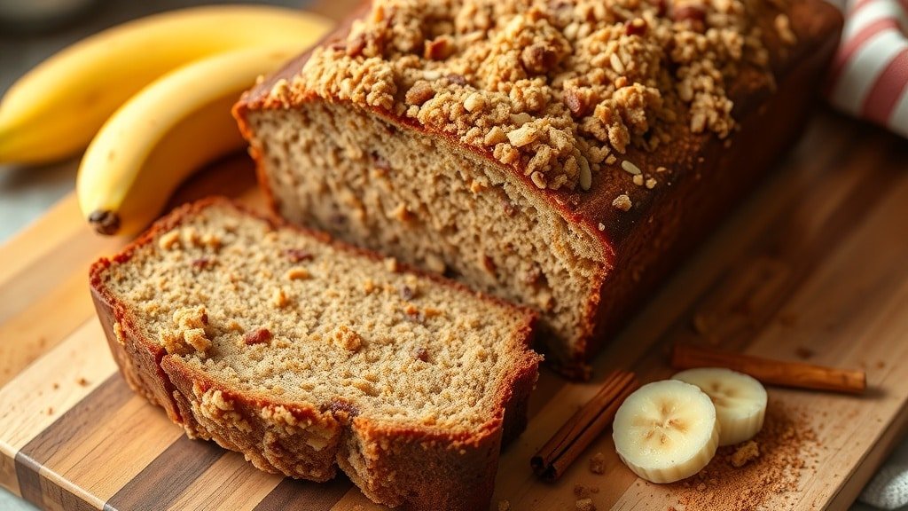 Banana Bread With Cinnamon Streusel