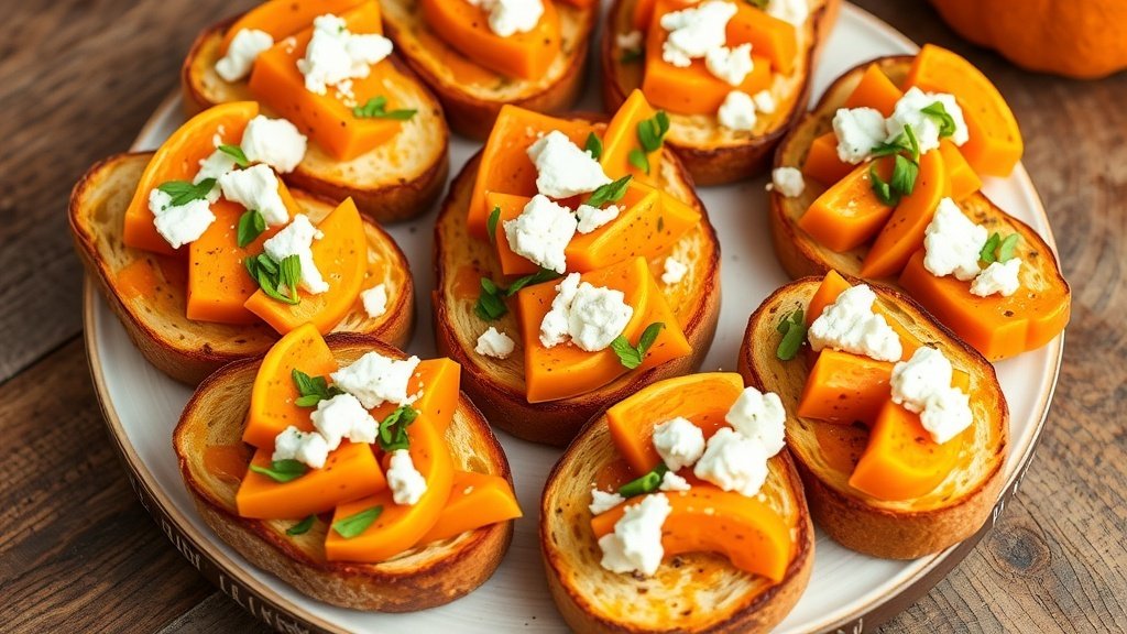 Roasted Butternut Squash Bruschetta