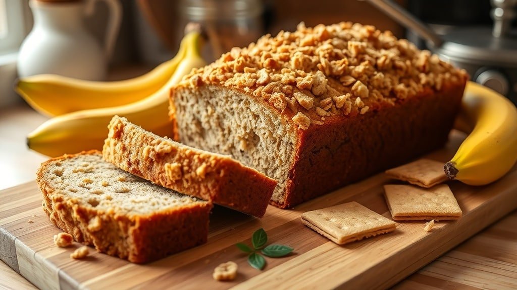 Banana Bread With Graham Cracker Crumble