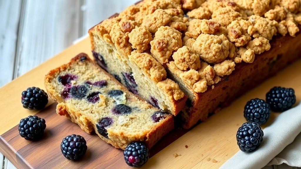 Banana Blackberry Crumble Bread