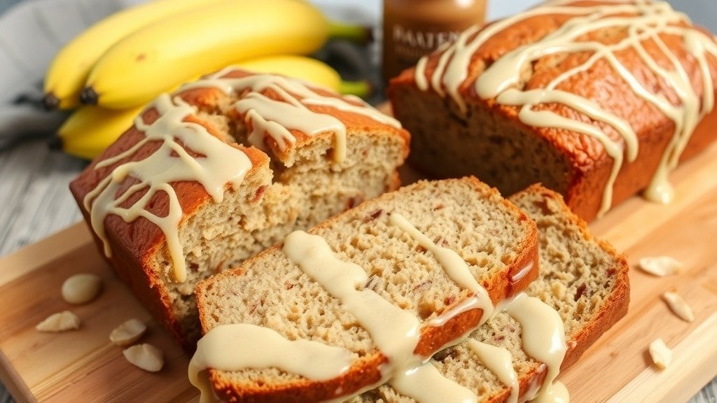 Banana Bread With Almond Butter Glaze
