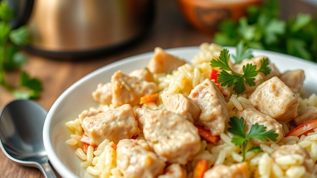 Crockpot Creamy Chicken and Rice