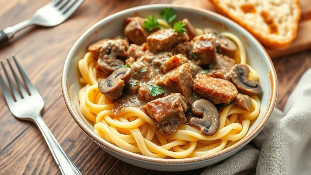 Crockpot Beef Stroganoff