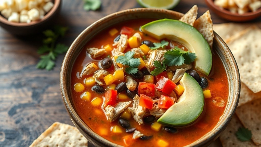 Crockpot Chicken Tortilla Soup