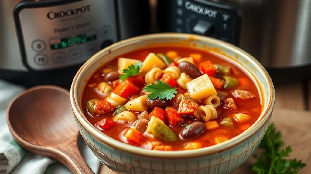 Slow Cooker Minestrone Soup