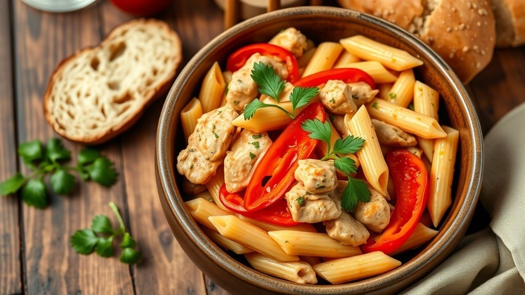 Slow Cooker Cajun Chicken Pasta