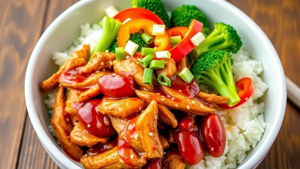 Crockpot Chicken Teriyaki Bowls