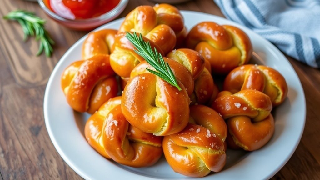 Garlic Rosemary Pretzel Knots