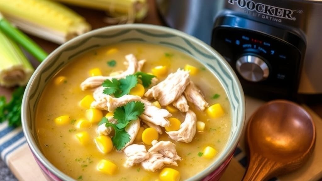 Slow Cooker Chicken and Corn Soup