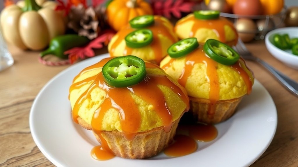 Cornbread Muffins with Jalapeño Honey Glaze