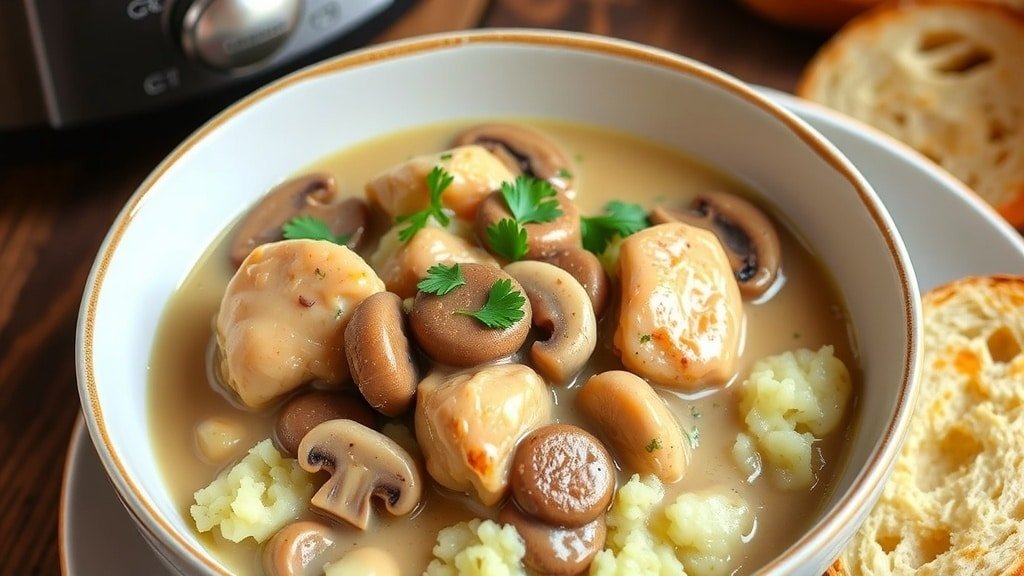 Slow Cooker Chicken and Mushroom Gravy