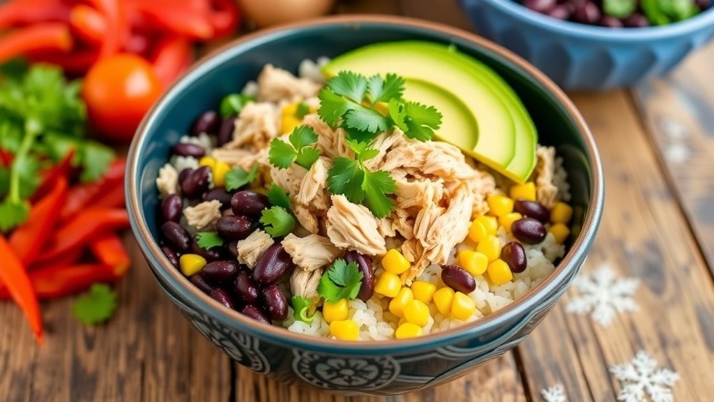 Crockpot Chicken Burrito Bowls
