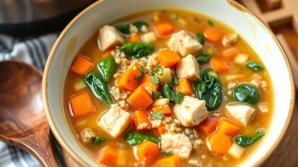 Slow Cooker Chicken Quinoa Soup