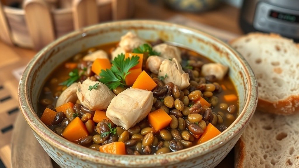 Slow Cooker Chicken and Lentils