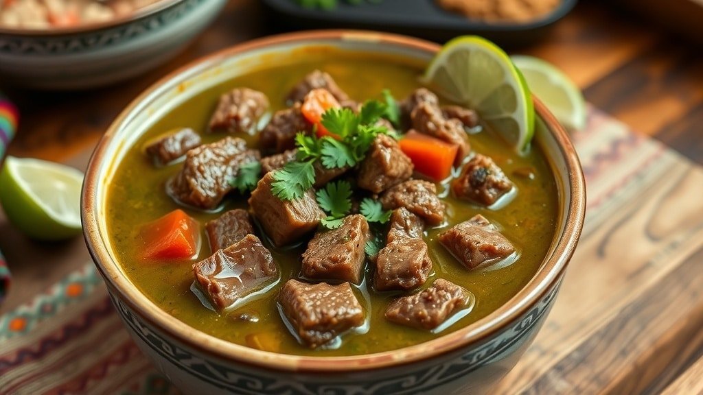 Crockpot Beef Chili Verde