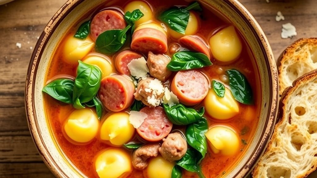 Slow Cooker Sausage Gnocchi Soup