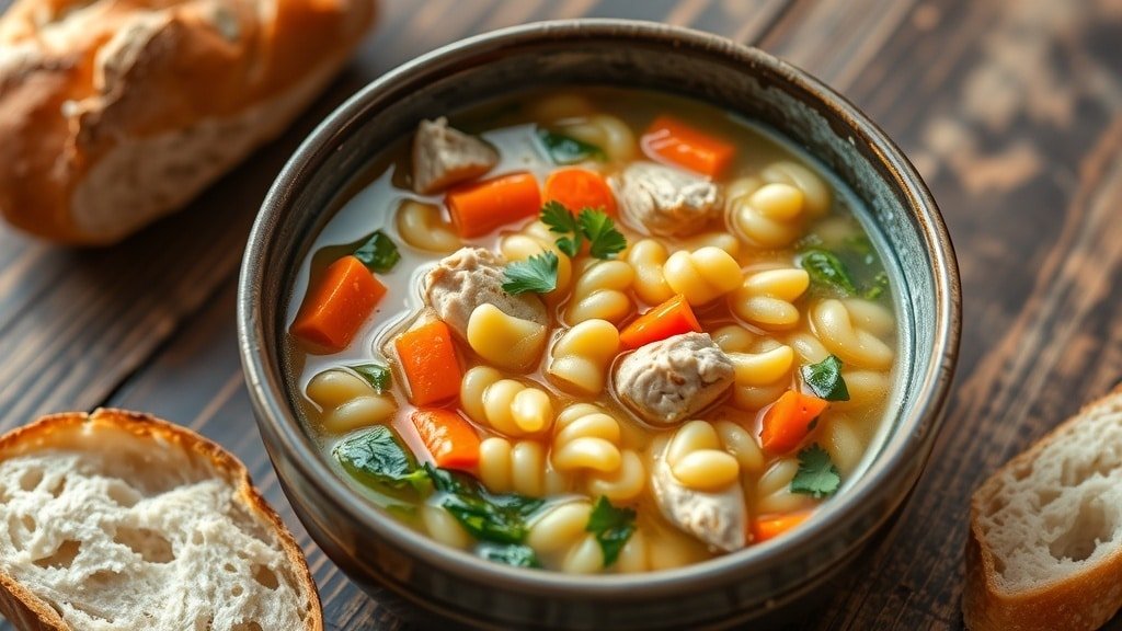 Slow Cooker Chicken Orzo Soup