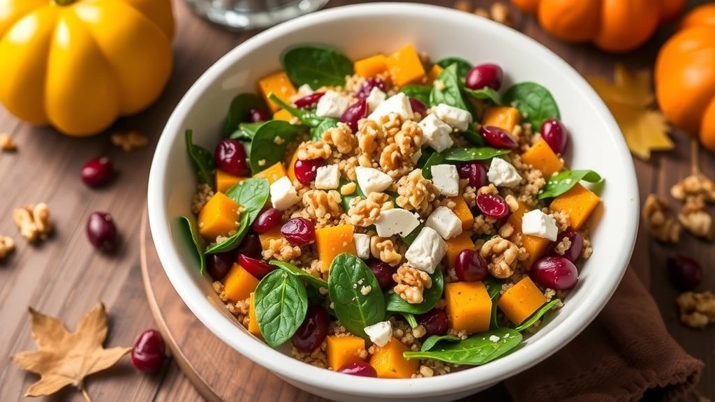 Warm Quinoa Salad with Butternut Squash