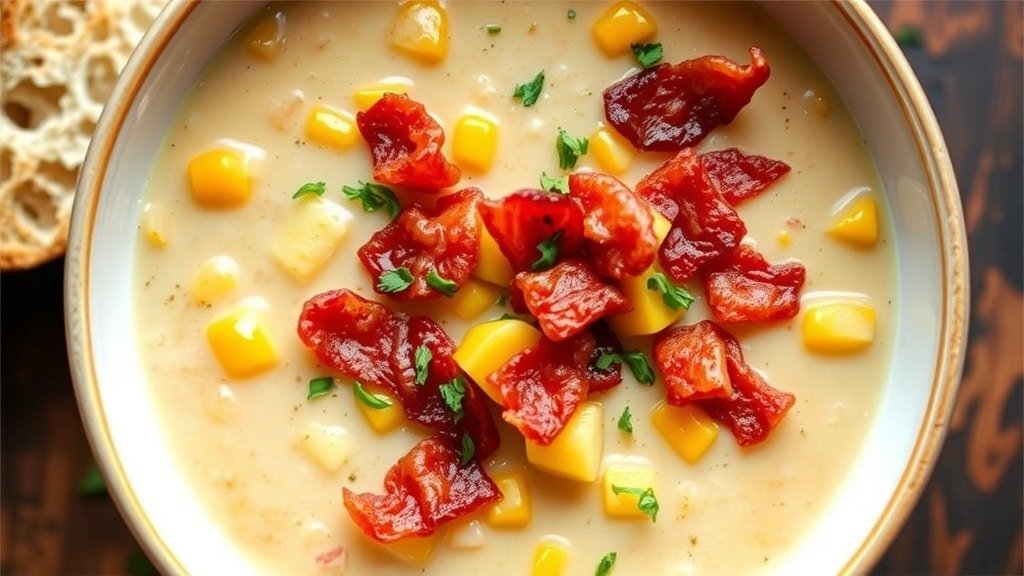 Slow Cooker Corn Chowder with Bacon
