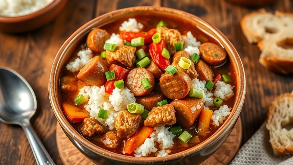 Crockpot Chicken and Sausage Gumbo