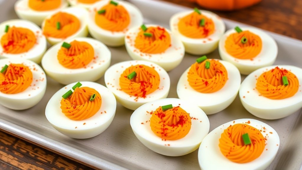 Pumpkin Deviled Eggs