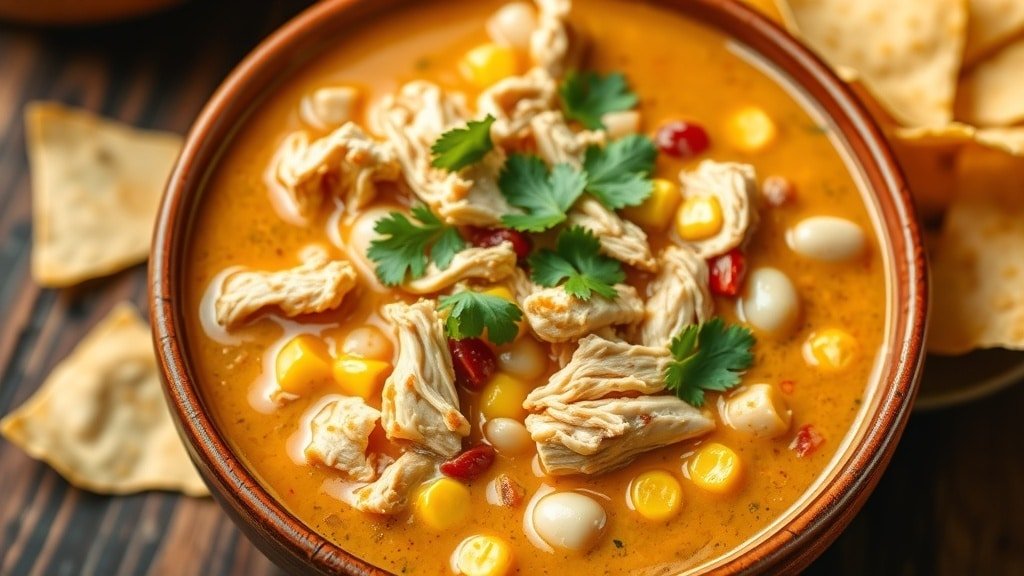 Slow Cooker Creamy Chicken Chili