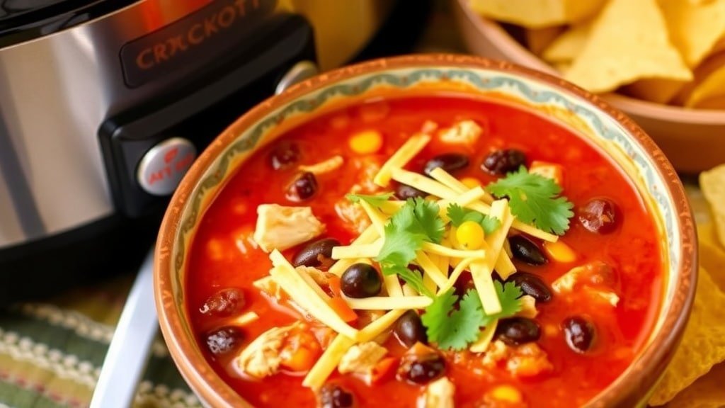 Crockpot Chicken Enchilada Soup