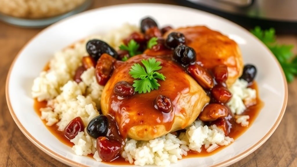 Crockpot Chicken Marbella